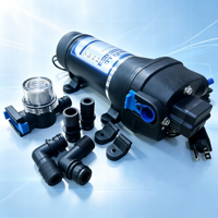 Pompe à eau à pression MAMBAFLO 110V AC 3,3 GPM 12,5 LPM 35 PSI, pompe à membrane auto-amorçante avec prise US pour usage domestique, cabane et pulvérisateur