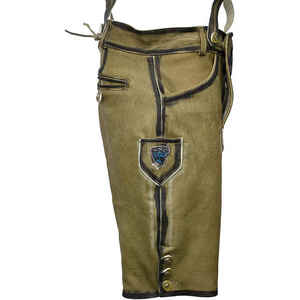 Nuevo Trachten Lederhosen tradicional para hombres, pantalones cortos bávaros de cuero de gamuza personalizados, traje alemán Oktoberfest - Product Image 5