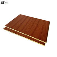 Panel Dinding WPC Motif Kayu Modern Tahan Api untuk Dekorasi Kamar Tidur & Kamar Mandi Penggunaan Komersial OEM Grosir