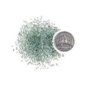 Zafiro Azul Verdoso Natural Sin Tratar de 1 mm y 1,25 mm, Calibrado, Corte Diamante, Redondos, Grado AAA, Piedra Preciosa Suelta, Corte Brillante - Product Image 3