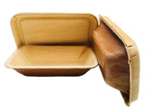 Contenants naturels en feuilles de palmier Areca Boîte alimentaire Areca biodégradable compostable Assiettes jetables écologiques pour restaurant - Product Image 4