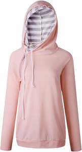Sweats à capuche en coton mélangé de haute qualité, légers et personnalisés pour femmes, pulls en molleton unis de base, sweats à capuche vierges décontractés - Product Image 4