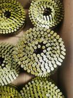 Clous à vis en fil de fer galvanisé pour la fabrication de palettes, fixations pour cloueuse pneumatique, zingués jaune