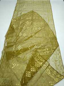 Exclusivo Deshi Dhakai Golden Jamdani Sharee Calidad de exportación para mujeres JAMDANI FABRIC Blue GREEN Sky Blue de Bangladesh - Product Image 4