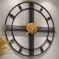 Jam Dinding Analog Logam Desain Emas Besar untuk Dekorasi Rumah, Buatan Tangan dengan Kualitas & Finishing Tinggi, Gaya Modern, Motif Merak Kecil & Besar