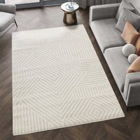 Goldenmoon Machine Made Area Rugs Sets Turkiye PP Lurex Polyester Cushioned Non-Slip 3cm Thick Mediterranean Style Jute Backing