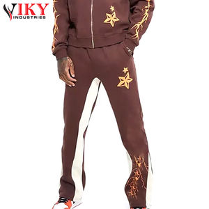 Survêtement empilé de haute qualité, bonne vente, meilleur fournisseur, service OEM, survêtement décontracté de style évasé pour hommes PAR VIKY INDUSTRIES - Product Image 3