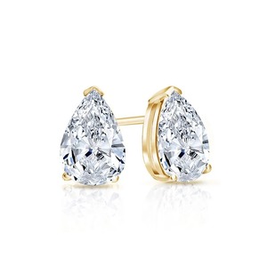 Belle forme de poire Lab Grown Diamants Boucles d'oreilles Boucles d'oreilles en argent sterling 925 D Couleur VVS Clarté Cadeau de mariage pour elle - Product Image 6