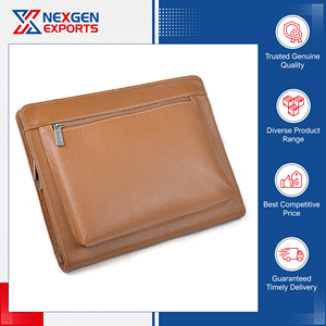 Porte-documents de présentation en cuir de qualité supérieure, style luxueux, 33x25cm, personnalisable, pour affaires, en stock - Product Image 2