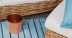 Tasse en cuivre pur de conception attrayante faite à la main avec poignée en laiton pour garder les boissons saines au chaud - Product Image 4