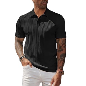 Tissu Dobby en polyester tricoté 240 GSM vierge, 100 % polyester, à manches longues, boutonné sur le devant, pour homme, couleur unie, décontracté, respirant, haute qualité - Product Image 2