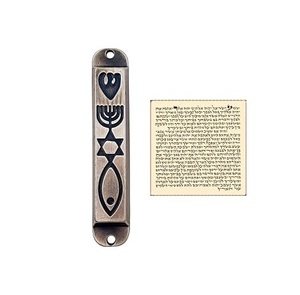 Émail de porte Mezuzah en forme de rectangle et alliage de zinc avec boîtier peint coloré bénédiction Mezuzah pour usage domestique - Product Image 3