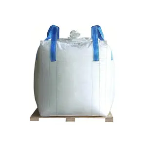 砂とトウモロコシ用のダッフルトップフラットボトムUV保護織りポリプロピレンヘビーデューティジャンボバッグ