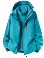 Veste à capuche de montagne coupe-vent à double face avec logo personnalisé OEM, broderie et impression