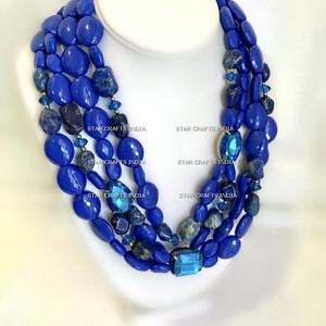 สร้อยคอทองเหลืองเรซินแฟชั่นสวยงามสำหรับผู้หญิงจากอินเดียทำด้วยมือหรูหราตามสั่งผลิตล่าสุดด้วยคุณภาพดีที่สุด - Product Image 5