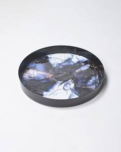 Plateau de service autocollant en bois au design moderne plateau artisanat en métal pour hôtel mariage décor de noël service de nourriture - Product Image 3