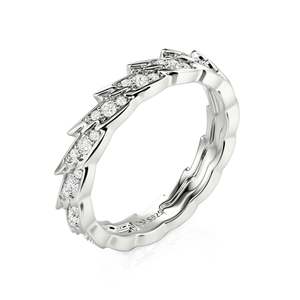 Bague de mariage Jeulia en zircon plaqué rhodium avec ailes d'ange pour femme - Product Image 2