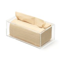 Porte-serviettes en acrylique moderne de bonne qualité, imperméable, de forme ronde, boîte à mouchoirs pour la maison et le bureau, utilisation en salle de bain