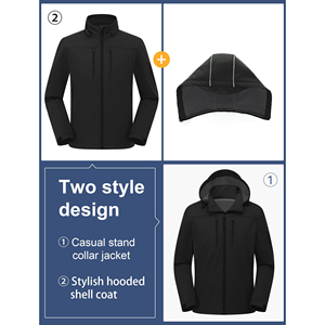 latest Design Outdoor <b>Jackets</b> Custom logo Waterproof Windbreaker long Sleeves <b>Soft</b> <b>Shell</b> <b>Jacket</b> for <b>men</b> - Product Image 5