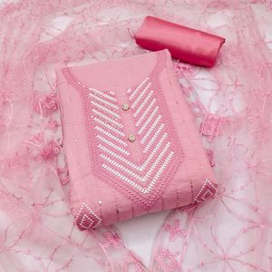 ชุดเดรสทำงานผ้า nazneen ปักลายสไตล์แฟนซี (ไม่มีตะเข็บ) - Product Image 5