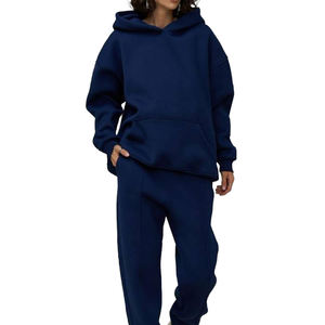 Conjunto de chándal personalizado de dos piezas para mujer Conjunto de chándal de invierno de dos piezas para mujer Chándales de mujer de calidad superior OEM - Product Image 4