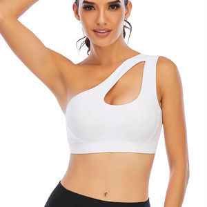 Soutien-gorge de sport à une épaule pour femme Soutien-gorge de plage sexy Soutien-gorge de sport sans couture à soutien moyen - Product Image 1