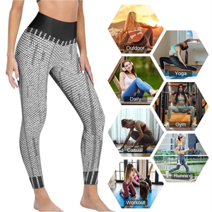 Leggings Deportivos de Cintura Alta Personalizados para Mujer, Pantalones de Yoga 100% Algodón, Sólidos, Sin Costuras/Con Costuras en A, Ropa Deportiva para Gimnasio, Uso en Verano - Product Image 3