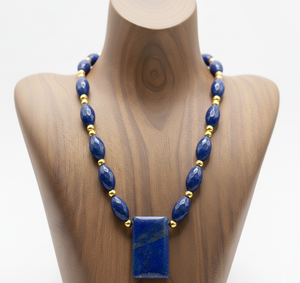 Collar de Plata Tibetana de Alta Calidad de 18 Pulgadas para Mujer, Elegante, con Cuentas de Labradorita de Agua Dulce, Geométrico, Moderno y a la Moda - Product Image 4