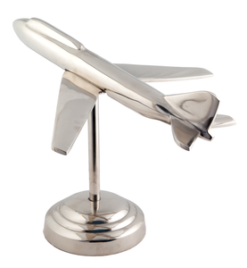 Modèle d'avion en métal brillant avec socle, modèle décoratif en fonte à l'échelle 1:100, hélice, pour la décoration du salon et de la maison - Product Image 2