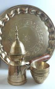 Juego de té Aftaba Dallah de latón fundido indio tradicional elegante hecho a mano ecológico diseño personalizable decoración del hogar café té - Product Image 4