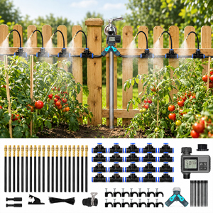 <span class=keywords><strong>Système</strong></span> <span class=keywords><strong>d</strong></span>'irrigation <span class=keywords><strong>automatique</strong></span> de <span class=keywords><strong>jardin</strong></span> avec minuterie, kit de pulvérisation goutte à goutte avec buses de <span class=keywords><strong>jardin</strong></span> de 20/30/40 m pour pelouse, serre, potager surélevé, patio - Product Image 1