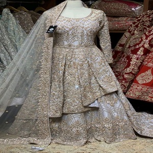 Salwar Kameez traditionnel indien pakistanais en soie pour femmes, robe de mariée brodée longue jusqu'au sol, coupe ample, toutes saisons - Product Image 3
