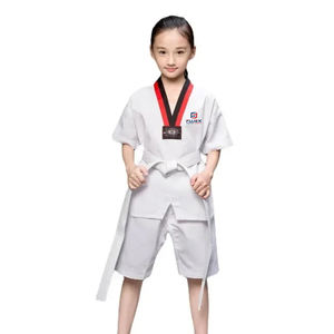 Uniforme de Taekwondo de algodón ligero al por mayor personalizable cómodo con corte automatizado servicio OEM para ropa de artes marciales - Product Image 1
