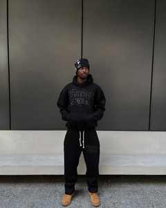 Logo d'impression bouffante graphique personnalisé Fitness Sports Street Wear Jogging Hoodies et pantalons de survêtement hommes cordon survêtement ensemble hommes - Product Image 5