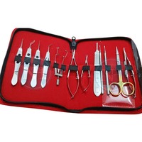 Alat Bedah Mata Katarak 12-Piece NAZIR HABIB CORPORATION, Instrumen Mata Manual Bahan Stainless Steel, Dapat Digunakan Kembali, Terlaris di Dunia