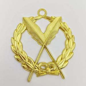 Fabrication en gros Bijou de collier maçonnique Bijou de franc-maçon plaqué or Grand Lodge Master - Product Image 5