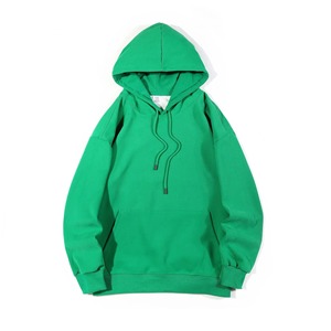 เสื้อฮู้ดคอกลมทรงหลวมสำหรับผู้ชายเสื้อสเวตเตอร์แบบมีฮู้ดสีทึบโอเวอร์ไซส์ออกแบบได้ตามต้องการ - Product Image 4