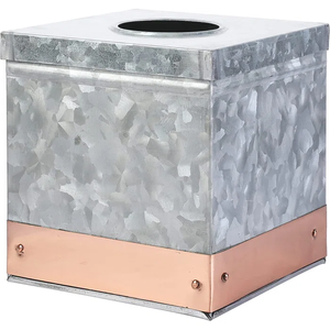 Porte-serviettes carré de qualité supérieure Porte-mouchoirs en métal galvanisé Décoration de table élégante pour les voitures - Product Image 2