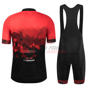 Conjuntos de Ciclismo Personalizados, Transpirables, Tallas Grandes, Alta Calidad, 100% Poliéster, Secado Rápido, Jersey de Ciclismo, Culotte con Tirantes - Product Image 2