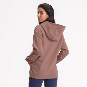 Automne hiver mode épais chaud femmes polaire sweat à capuche surdimensionné manteau avant dames pulls chaud poche à capuche veste - Product Image 2