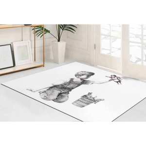 Alfombra Impresa - Alfombra Infantil Banksy con Diseño Abstracto, Antideslizante para Interiores, Alfombra de Chenilla - Product Image 3