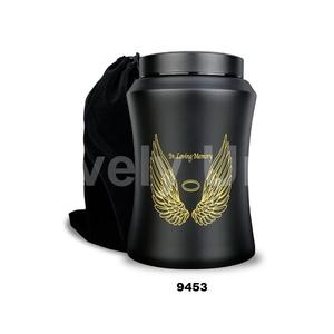 Grande urne de crémation pour cendres humaines adultes Ailes d'ange en mémoire d'amour Urne funéraire décorative pour cendres masculines et féminines - Product Image 1