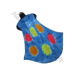 Rayonne sans manches cravate et teinture Western porter robe femmes vêtements cravate teinture longue Maxi fait à la main robe avec sans manches cravate teinture col rond - Product Image 4