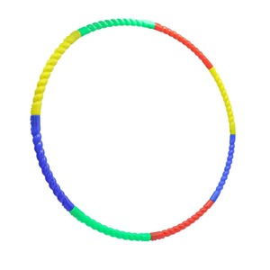 Aro de plástico rosa fuerte de alta calidad, anillo Hula de Fitness para niños, venta al por mayor, juguetes al aire libre de espuma arcoíris ponderados, proveedor a granel - Product Image 4