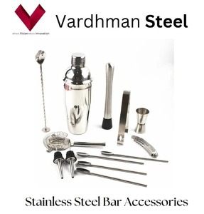 Juego de cóctel de acero inoxidable Premium Kit de utensilios de Bar de metal reutilizable con herramientas de barra Premium para la preparación de cócteles - Product Image 6