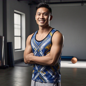 เสื้อกล้ามผู้ชายผ้าโพลีเอสเตอร์ซับลิเมชันเสื้อกล้ามแขนกุด100% - Product Image 4