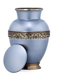 Artisanat indien Style américain 220 LBS capacité adulte crémation urne en laiton bois métal animaux de compagnie en gros fournitures funéraires pour - Product Image 4