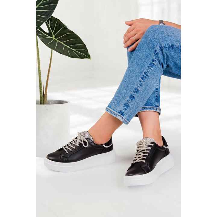 Women's Stoned Sports Shoes Sneaker Daily Lace-up SPRWL22910TŞL