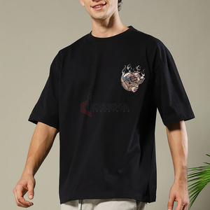 100% algodón de peso pesado Vintage Streetwear logotipo personalizado impreso Tee fabricante - Product Image 2