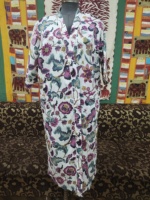 Robe Kimono Longue en Coton Blanc à Motifs Floraux, Col en V, Respirante et Douce, Légère, Peignoir de Bain, Cache-Maillot de Plage pour Femme, Piscine, Spa, Décontractée